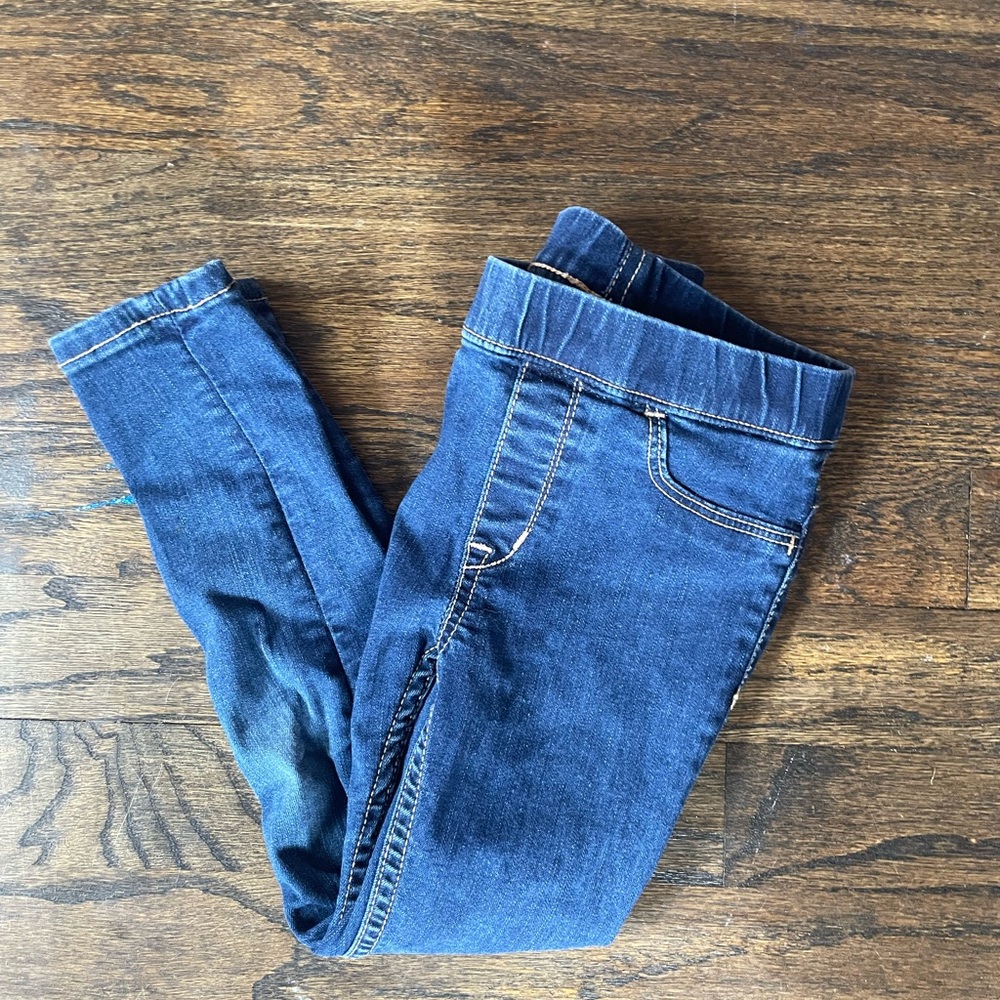 H&M Blue Pull-On Jeans with Elastic Waistband